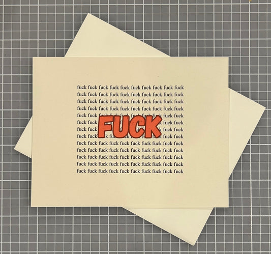 Fuck greeting card